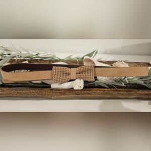 SKINNY LEATHET SUEDE BOW BELT